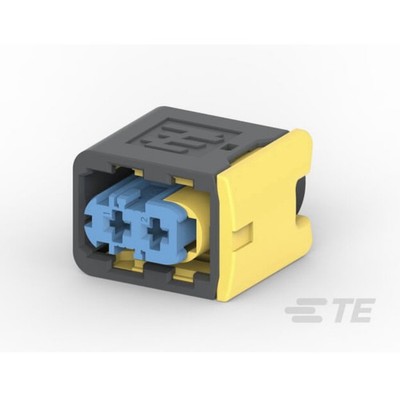 TE HDSCS 2-Pin Receptacle Housing Blue Code D MCP 2.8 Sealed 4-1418483-1