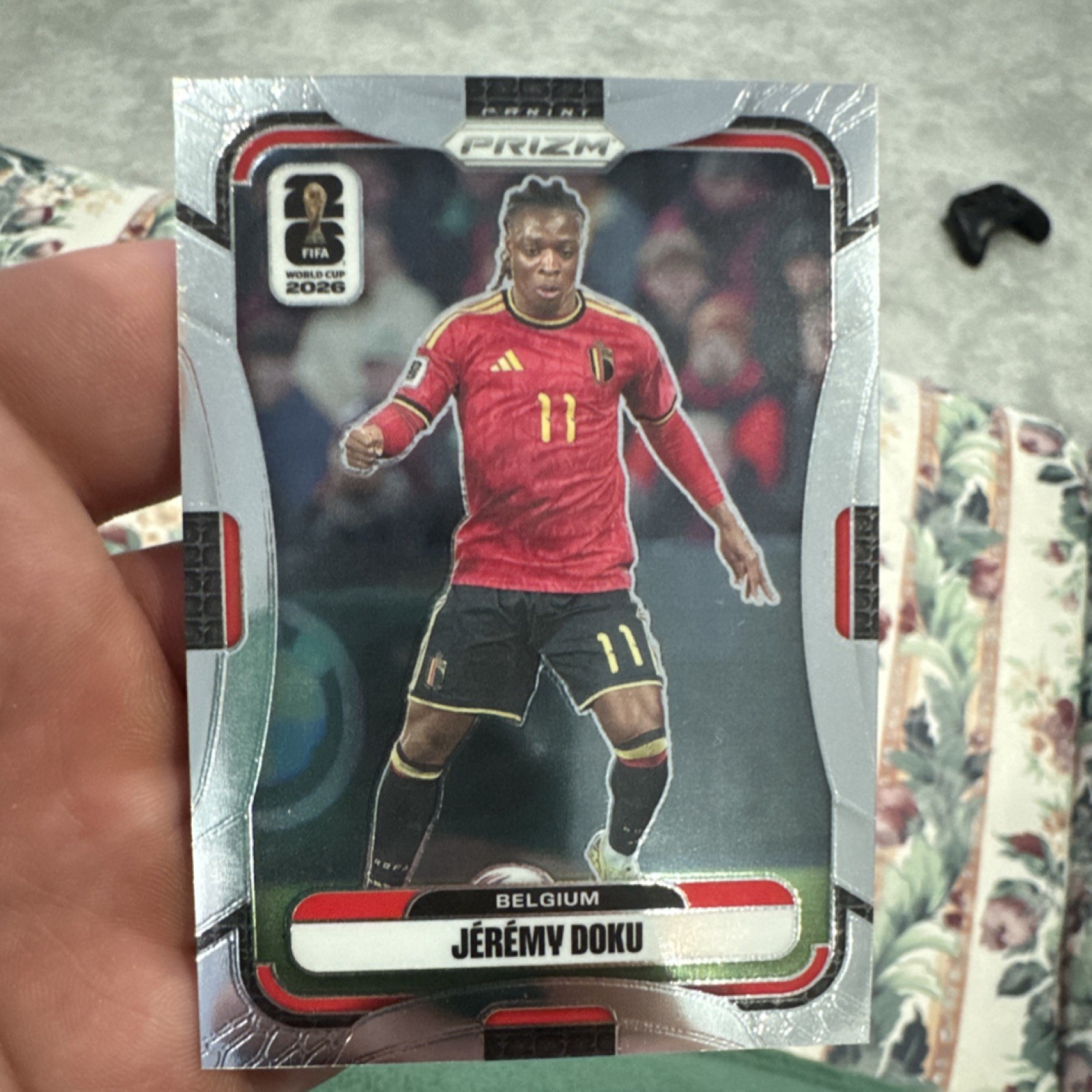 Panini 2026 Prizm FIFA World Cup Jeremy Doku Silver Prizm #152 Belgium