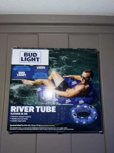 Bud Light/Busch Beer River Tube Pool Float Inflatable Handles & Cup ...