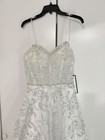 ECP White/Silver Beaded Glitter Tulle Wedding Ball Gown A-Line 9/10 — photo 1
