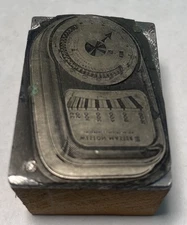 Very unique Weston Light Meter Advertising Printing Block