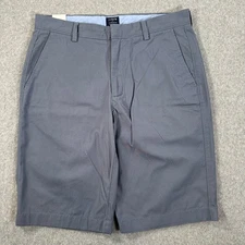 J.Crew 11" Rivington Men's Shorts 32 W Blue Gray Flat Front Chinos New 14054