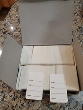 1000 White Unstrung Garment Merchandise Price Tags LG 1-3/4 X 2-7/8 NEW IN BOX