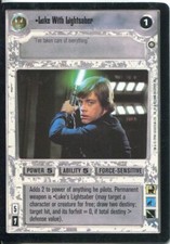 Star Wars CCG Enhanced Premiere Luke With Lightsaber