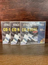 Lot Of 3: 10X MAXELL CD-R 80XL PRO 700MB/ 80 MINS CD-R (RARE) BOXED NEW & SEALED