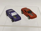 Vintage Hot Wheels Muscle Tone Micro 2002 Orange Car & Purple Car (lot of 2)