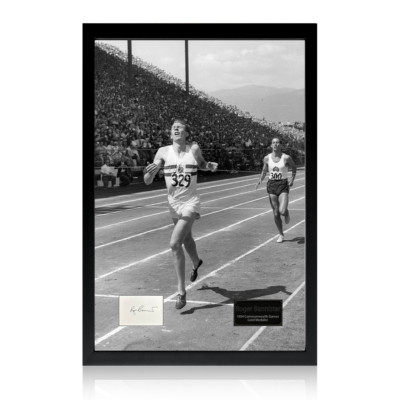 Roger Bannister signierter Bild ikonischer Rahmen