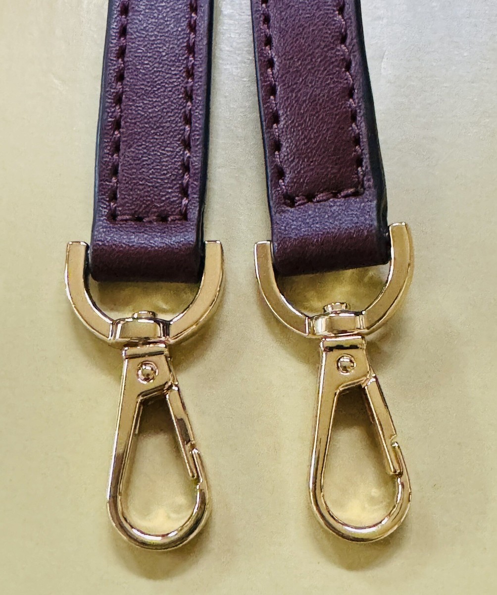 48” Michael Kors Gold Merlot Red Leather Shoulder Crossbody Handbag​ Strap