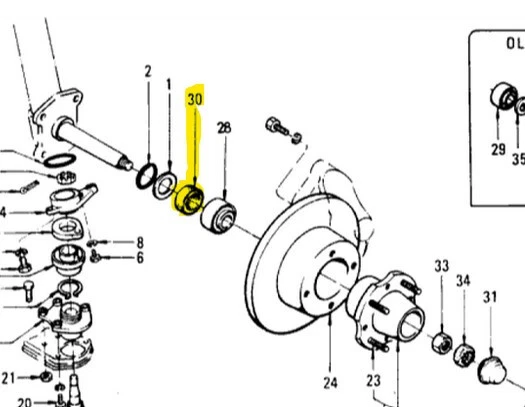 Datsun 510 (1968-73) eje delantero cojinete interior sello de grasa genuino OEM NUEVO/NOSOTROS Foto 3 de 3