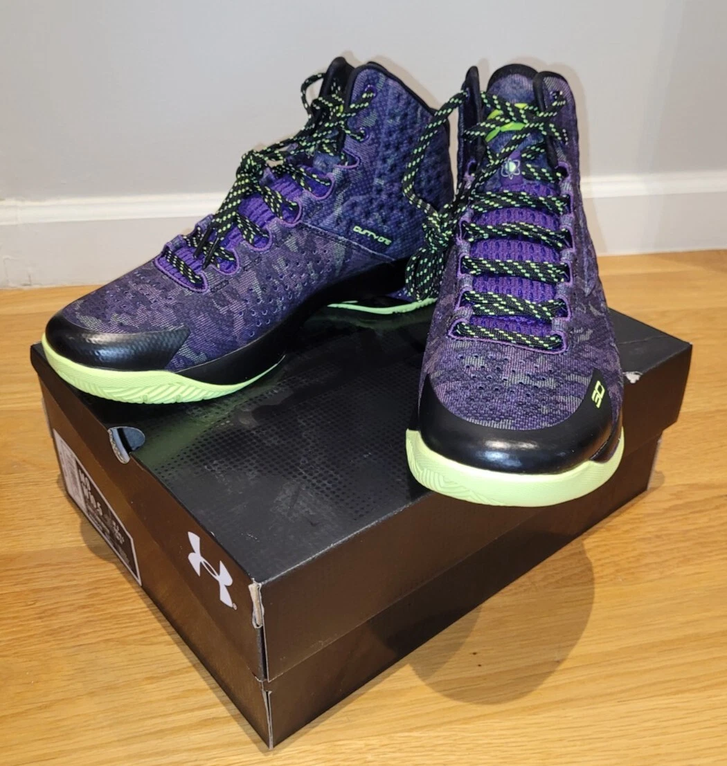 Under Armour Curry 1 matière noire violet noir Steph Curry taille 9 neuf dans sa boîte