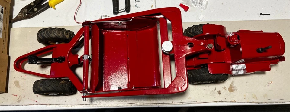 RASCADOR DE ACERO PRENSADO VINTAGE DE LOS AÑOS 50 DOEPKE HEILINER EARTH MOVER JUGUETE RESTAURADO Foto 2 de 4