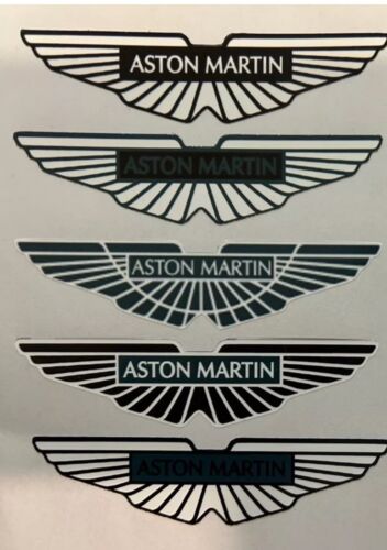 Aston Martin Logo 10 Stickers Vinyl Printed And Cut Sizes 8cm X 2cm - Picture 2 of 2