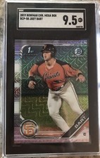 2019 Bowman Chrome Mega Joey Bart!🔥 SGC 9.5! HOT! Invest! BCP-50! 1st!