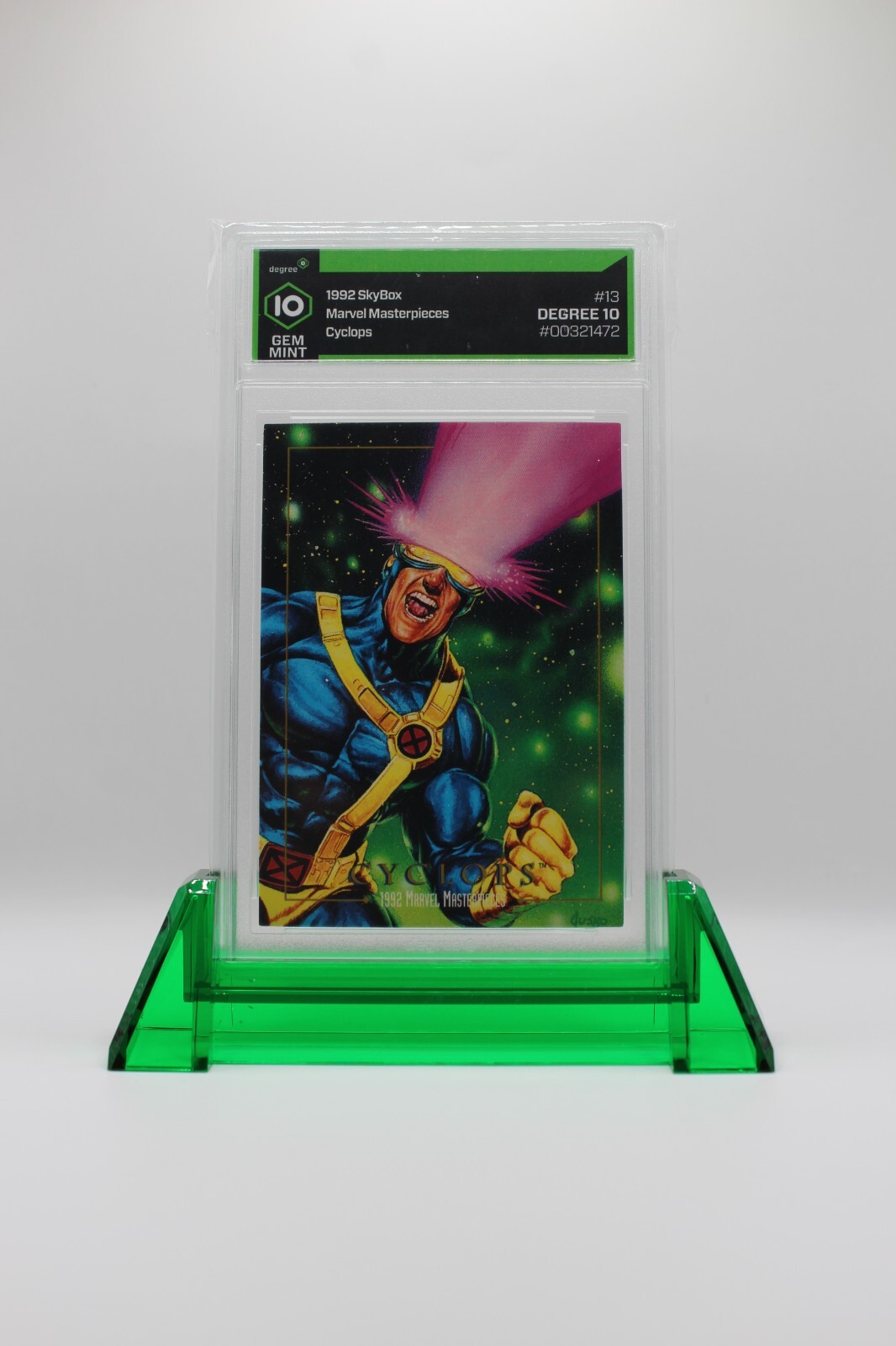 1992 Marvel Masterpieces #13 Cyclops Degree Grading 10