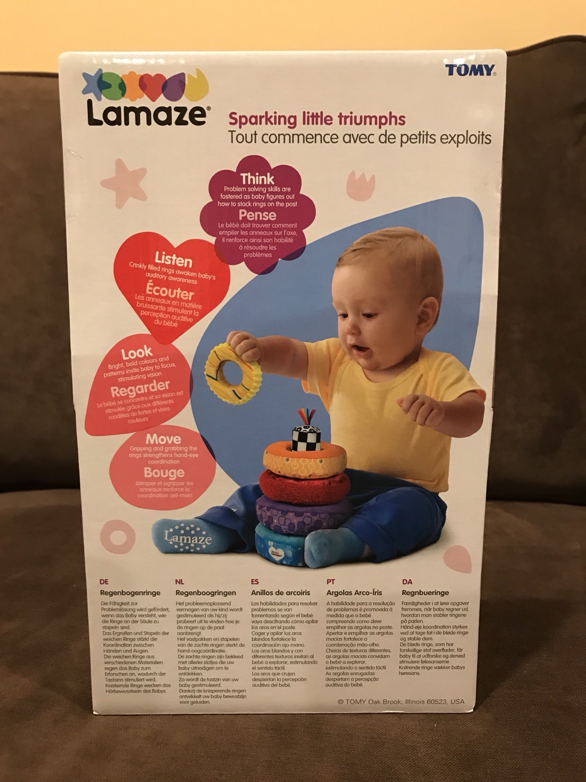 lamaze rainbow stacking rings