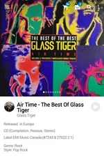 Glass Tiger ~ Air Time (Unreleased Tr) CD 1993 Canadian Hi-Tech AOR Melodic Rock