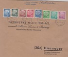 Brd Nr. 179y-186y+259y-260y Heuss lu, Satz komplett ,auf Brief Hannover 22.11.60