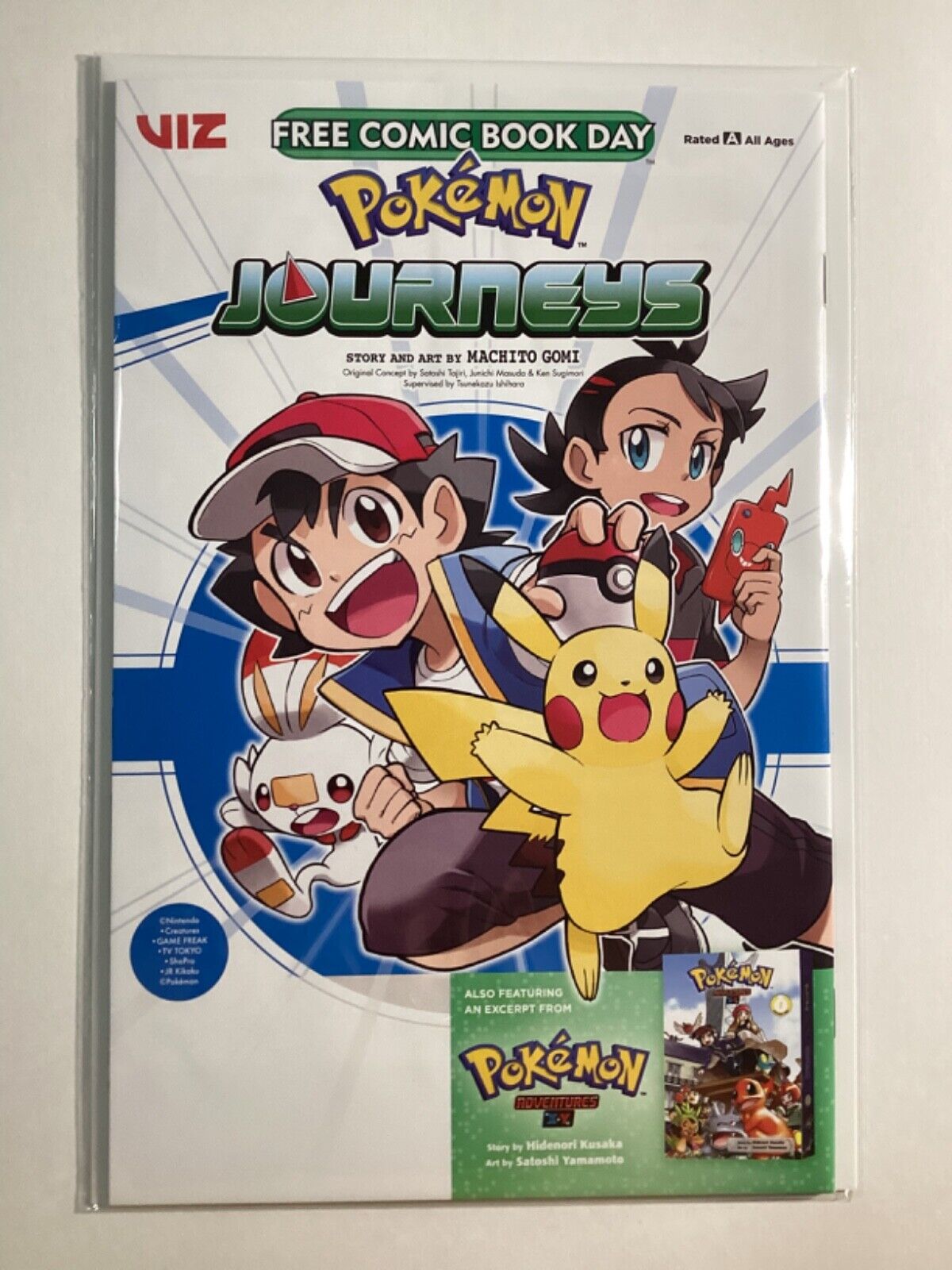 POKEMON JOURNEYS POKEMON ADVENTURES XY (2022 VIZ) FCBD #0 NM 9.4 Machito Gomi!!!