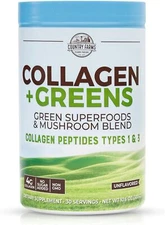Country Farms Collagen Greens 30 Servings With 23 Organic Superfoods