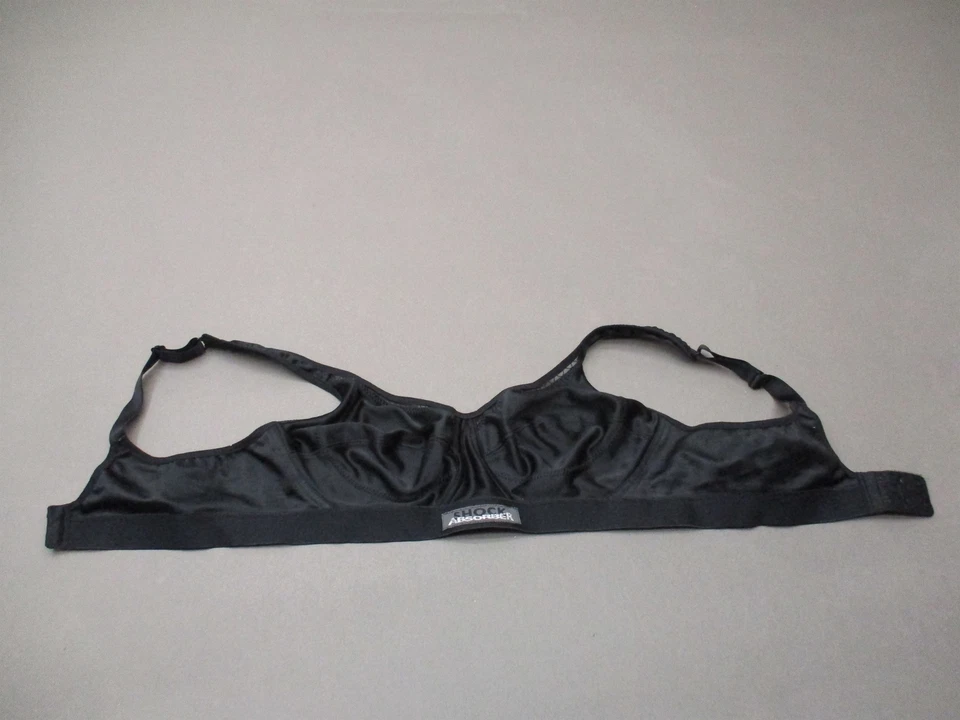 Sujetador 36B Amortiguador Mujer Negro Inalámbrico Sin Forro Cierre Trasero Cobertura Completa 7E Foto 3 de 4