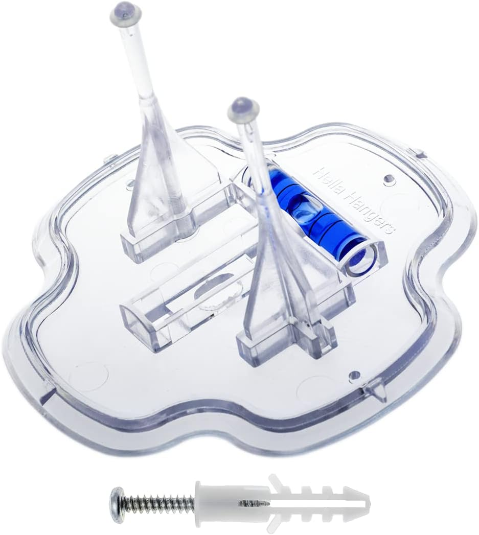 | Skateboard Deck Hanger | Works with Adhesive Strips | Clear Floating Hanging D-image