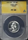 1953 Washington Quarter ANACS PF-68