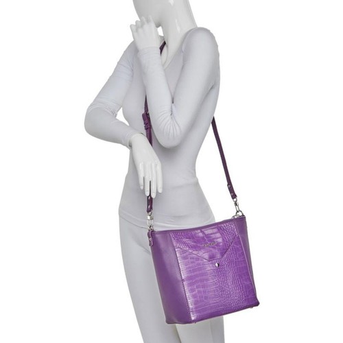 Sassy Jones Nikki Croco-Embossed Hobo Bag Red #SJ73 - Picture 3 of 5