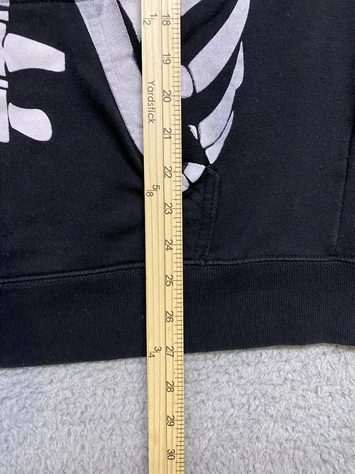 RHUDE Rude XXX Felpa con Cappuccio Uomo XL Nero Scheletro Full Top Zip Giacca Teschio Halloween Gotico