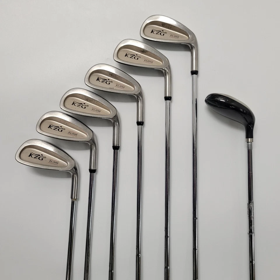 KZG El-250 7 Piece Iron Set 5/6/7/8/9/PW & U 23° Hybrid Dynalite Steel Shaft - Image 2 of 4