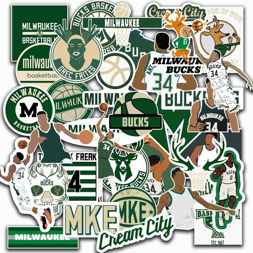 Milwaukee Sticker Set Milwaukee Bucks Decal Sticker Packs 2