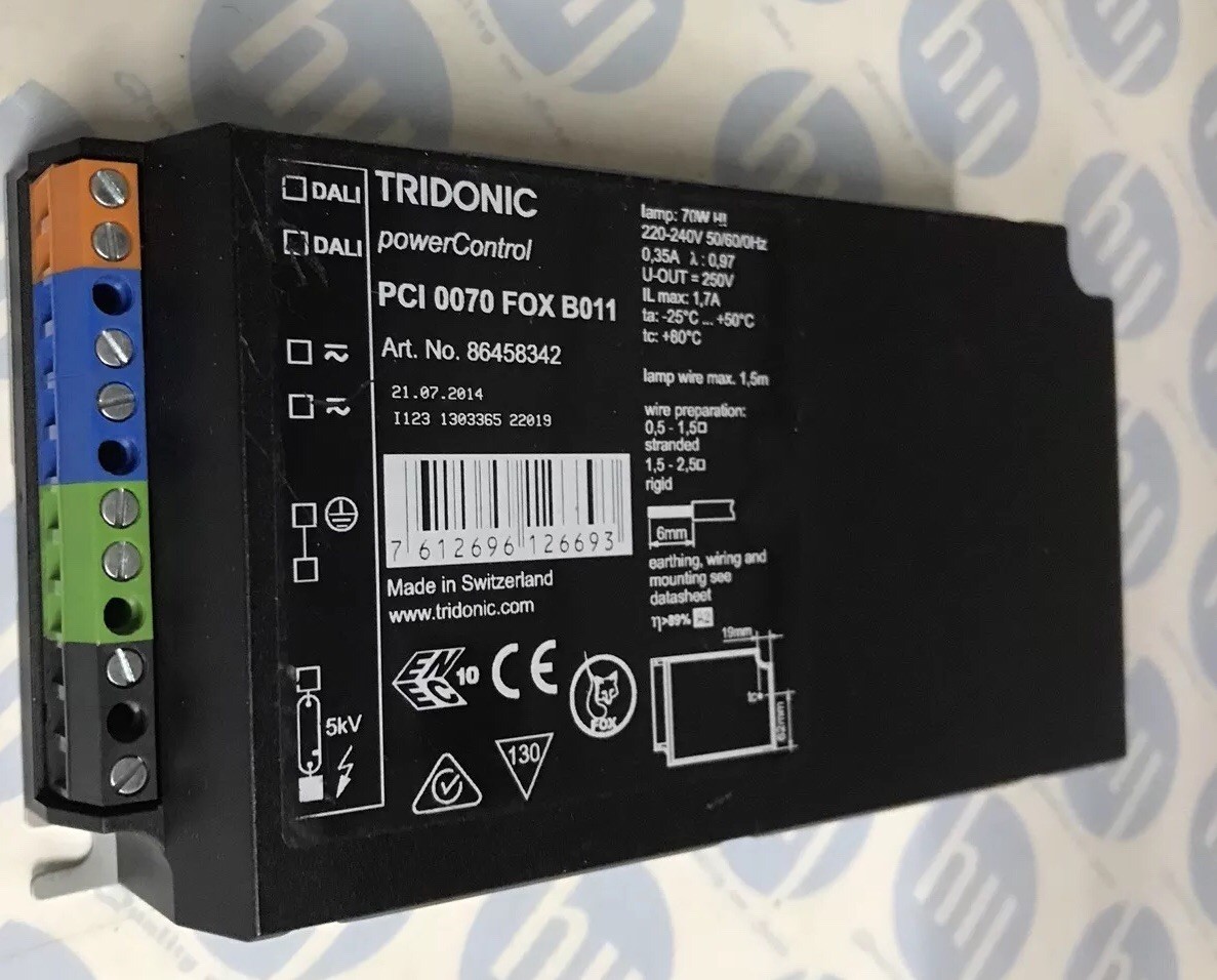 Tridonic EVG PCI 0070 Fox B011 for Hi HS 70w 86458342 ( Incl. Tax  