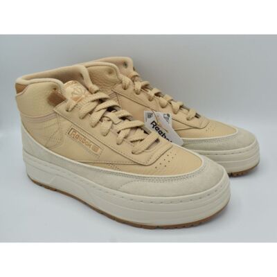 REEBOK CLUB C GEO MID SNEAKERS NEW WOMEN'S MANY SIZES ALABASTER TENNIS/CASUAL