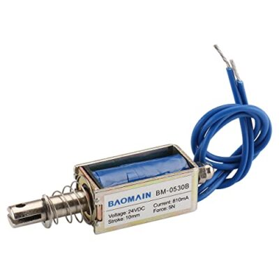 Baomain Solenoid Electromagnet BM-0530B DC 24V 810mA 10mm 5N Tubular