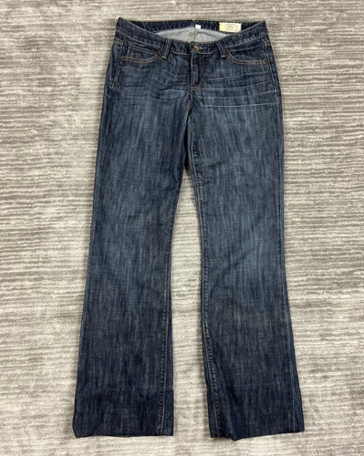 Gap Jeans Womens 8 Extra Large Blue Denim Flare Dark Wash Stretch