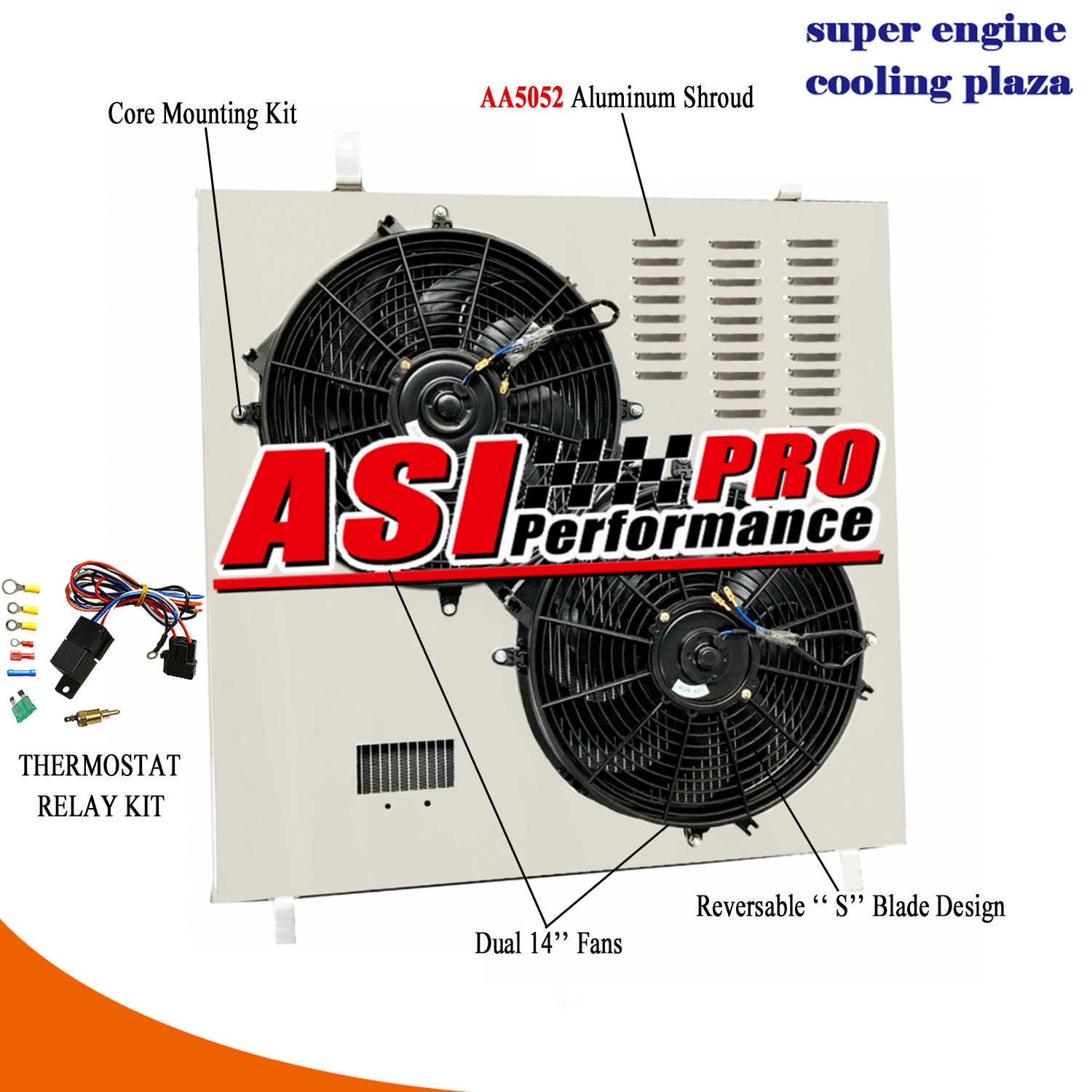 Electric Shroud Fan assembly For 20032007 Ford F250 F350 F450 6.0