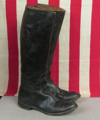 Vintage 1930s Colt Cromwell Black Leather Riding Boots Zip
