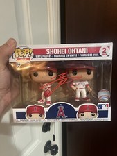Shohei Ohtani Autographed Dual Funko Pop w/ JSA - Angels / Dodgers
