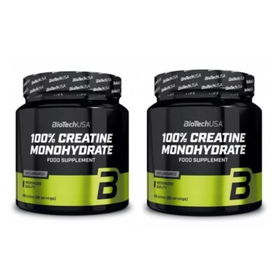 BioTech USA Creatine Monohydrate 2 X 300g natural flavor