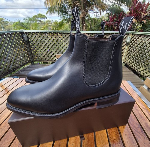 RM Williams Comfort Craftsman 11US 10G Black Mens Leather Boots BRAND NEW! - Bild 4 von 8