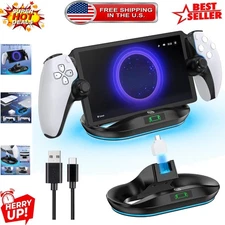 PS5 Portal Charging Stand - Magnetic Dock with RGB Lights for Remote Players
