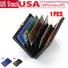RFID Blocking Metal Wallet Aluminum Crash Proof Slim Card Holder Case