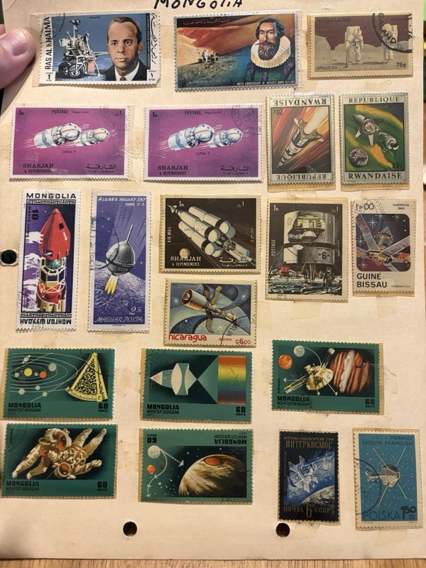 Space Race Stamp Lot 30+ Mongolia USSR Sputnik Apollo Cosmonaut Vintage