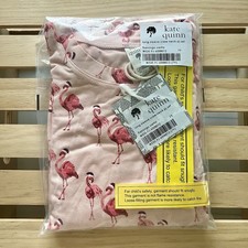 NIB Kate Quinn 7Y Long Sleeve Crew Neck Pj Set Flamingo Santa Bamboo Christmas