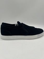 Bar III Brant Shoes Mens Size 9.5 Black Slip On Perforated Leather Casual Skate