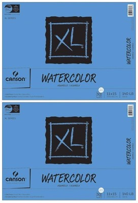 2-Pack Bundle - Canson XL Series - 11 x 15 inch - Cold Press Watercolor Textu...