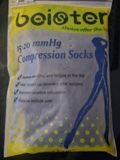 duomed soft thigh BLACK support stockings varicose vein circulation compression