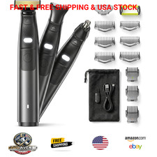 Men's Grooming Kit Electric Shaver LED Light USB-C Rechargeable Wet Dry Body