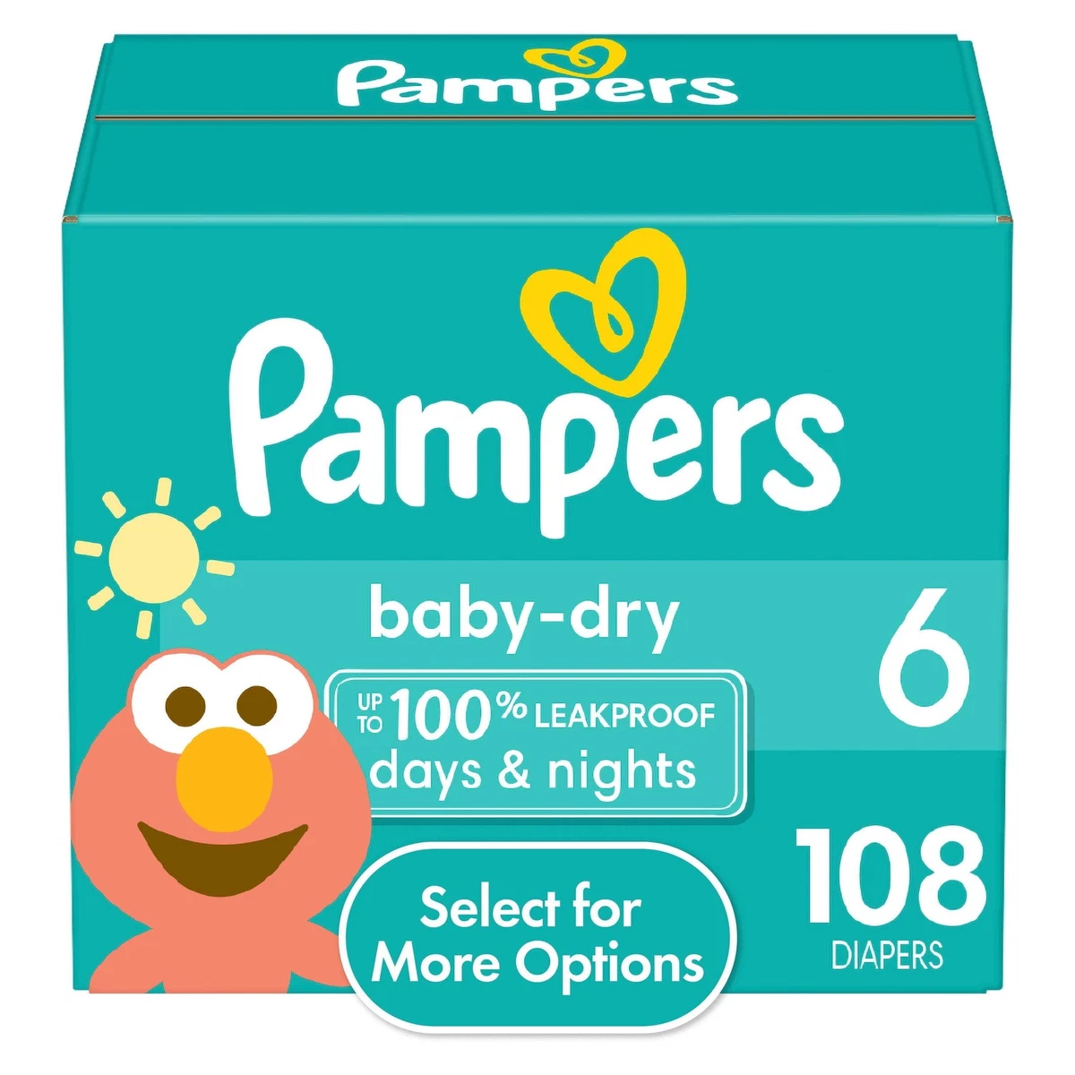 Pampers Baby Dry Baby Diapers Size 6, 108 Count
