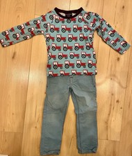 Tolles Set, Maxomorra Traktor Langarmshirt Gr. 98/104 & Jeans „Twinlife“ Gr. 104