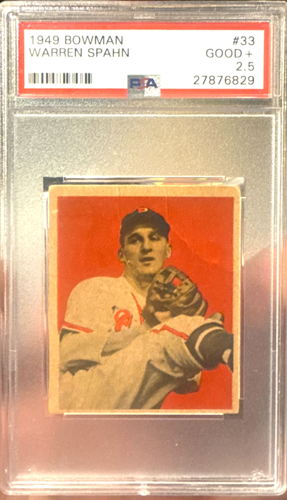 1949 Bowman Warren Spahn #33 PSA 2.5